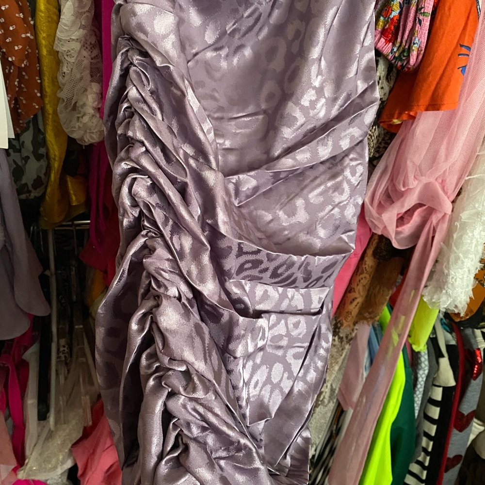PRETTY LITTLE THING Leopard Party Dress NWT! 💜 - Picture 3 of 11